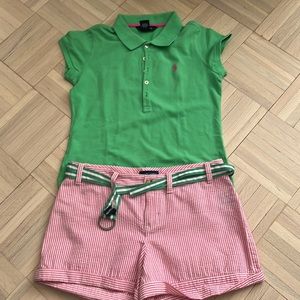 Ralph Lauren shorts and shirt matching set